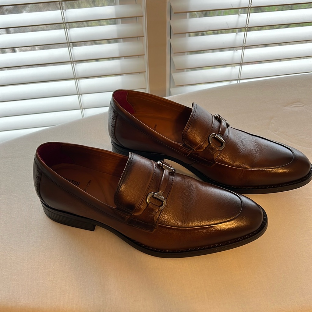 Brand New Johnston  Murphy Tan Hawthorne Loafers Full Grain 95 Size